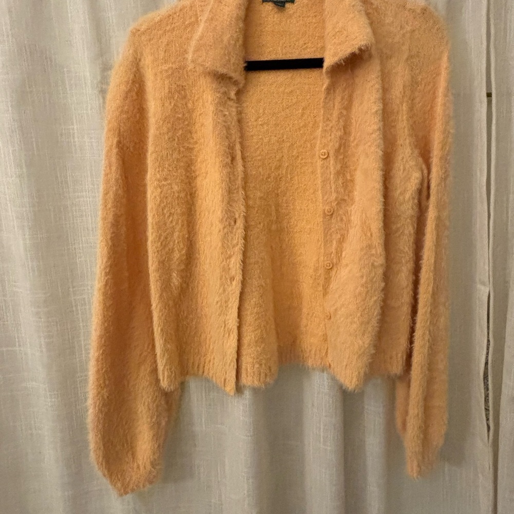 Wild Fable Tan Fuzzy Cardigan Sweater